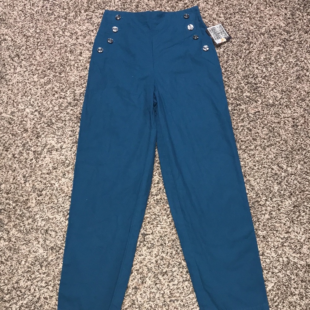 Target House of Aama High Rise Cropped Pull On Teal Pants Various Sizes | NWT - Picture 4 of 7